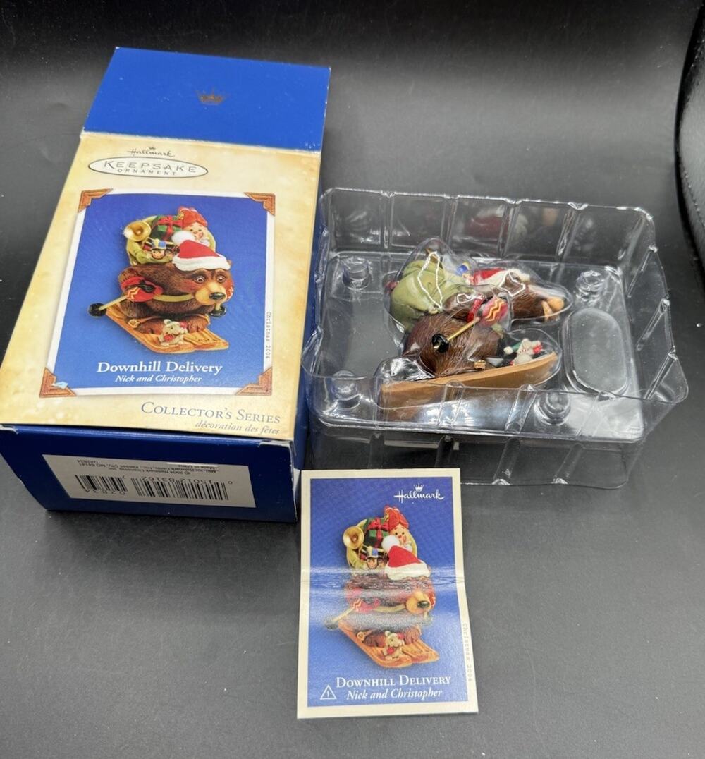 Hallmark Keepsake Ornament Collector’s Series 2004 Downhill Delivery MIB -7D